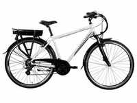E-Bike ZÜNDAPP "Z802 Herren" E-Bikes Gr. 48 cm, 28 Zoll (71,12 cm), weiß (grau,