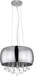 GLOBO LIGHTING Pendelleuchte "KALLA", silber (verchromt), &Oslash; 35cm, 1 Stk., Leuchten,