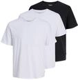 Rundhalsshirt JACK & JONES "JJEORGANIC BASIC TEE SS O-NE 3PK MP NOOS", Herren, Gr.
