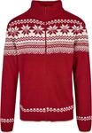 Strickjacke BRANDIT "Brandit Herren Cardigan Norweger", Herren, Gr. S, rot, 100%