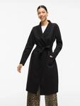 Kurzmantel VILA "VIJUICE COAT - NOOS", Damen, Gr. L, schwarz, Web, Obermaterial: 80%