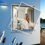 Windhager Insektenschutz-Fensterrahmen "Expert, Spannrahmen f&uuml;r Fenster mit