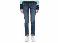 Slim-fit-Jeans QS "Catie Slim" Gr. 34, Länge 30, blau (blue denim medium30) Damen