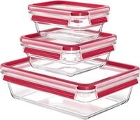 Emsa Frischhaltedose "Clip & Close Glas" 0,45/0,8/2L, gefrier-, backofen-,
