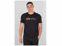 T-Shirt ALPHA INDUSTRIES "ALPHA Men - T-Shirts Alpha Label T" Gr. XS, schwarz...