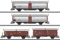 G&uuml;terwagen M&Auml;RKLIN "Schiebedach-/Schiebewandwagen-Set Tbes-t-66 - 47301", braun