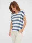 Vero Moda Kurzarmshirt "VMWIDE STRIPE SL TOP GA JRS NOOS" Viskosemischung