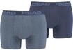 Boxer HEAD "HEAD BASIC BOXER 2P", Herren, Gr. L, blau (blau, heaven), Obermaterial: