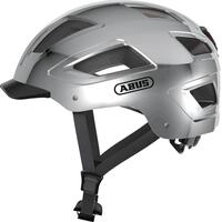 Fahrradhelm ABUS "HYBAN 2.0" Gr. M, silber (chrome silber), Helme, M Kopfumfang: 52cm