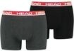 Boxer HEAD "HEAD BASIC BOXER 2P", Herren, Gr. S, grau (grau, rot), Obermaterial: 95%
