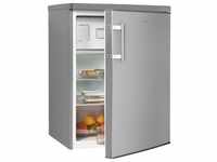 E (A bis G) EXQUISIT Kühlschrank Kühlschränke silberfarben (edelstahl optik)