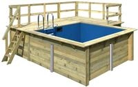Karibu Rechteckpool "Holzpool Milano B" BxLxH: 353x320x124 cm, kesseldruckimp&auml;gniert