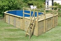Karibu Achteckpool "PALMA Set D BxLxH: 358x569x124 cm, mit Sonnendeck und 2