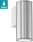 EGLO Wandleuchte "RIGA" GU10 Warmwei&szlig; Wand-/Deckenleuchte, L6,5 x H15 x AL9,5 cm,
