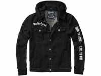 Jeansjacke BRANDIT "Brandit Herren Motörhead Cradock Denimjacket" Gr. XL, schwarz