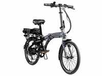 E-Bike ZÜNDAPP "Z120" E-Bikes Gr. 28 cm, 20 Zoll (50,80 cm), grau (grau, schwarz)