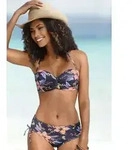 B&uuml;gel-Bandeau-Bikini-Top LASCANA "Malia", Damen, Gr. 38, Cup C, grau...