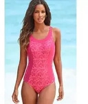 Badeanzug VENICE BEACH "Karibik", Damen, Gr. 38, N-Gr, lila (bedruckt, beere),