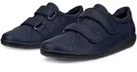 Klettschuh ECCO "SOFT 2.0", Damen, Gr. 41, blau (marine), Leder, Schuhe Klettschuh,