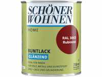 SCHÖNER WOHNEN FARBE Lack "Home Buntlack", 750 ml, rubinrot RAL 3003, glänzend,