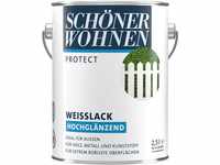 SCHÖNER WOHNEN-FARBE Weißlack "Protect" Farben Gr. 2,5 l 2500 ml, weiß...