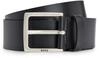 BOSS Lederg&uuml;rtel "Rummi Sz40" aus italienischem Leder mit Metall-Details in
