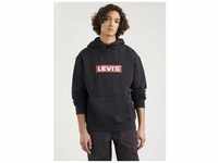 Hoodie LEVI'S "T3 RELAXD GRAPHIC" Gr. S, schwarz Herren Sweatshirts