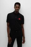 Poloshirt HUGO "Dereso", Herren, Gr. XL, schwarz (schwarz001), Jersey, Obermaterial: