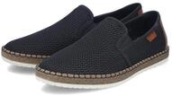 Espadrille RIEKER, Herren, Gr. 41, schwarz, Textil, Schuhe Espadrille, mit