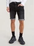 5-Pocket-Hose G-STAR "3301 Slim Denim Shorts", Herren, Gr. 34, schwarz (medium aged