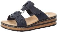 Rieker Pantolette Keilabsatz, Sommerschuh, Schlappen mit Riemchen in Flechtoptik