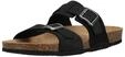 Pantolette GEOX "Geox Pantoletten Nubukleder", Herren, Gr. 44, schwarz, Nubukleder,