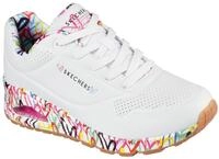 Wedgesneaker SKECHERS "UNO-LOVING LOVE", Damen, Gr. 35, bunt (wei&szlig;, bunt),