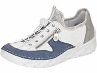 Slip-On Sneaker RIEKER Gr. 36, weiß (weiß, kombiniert) Damen Schuhe Sneaker