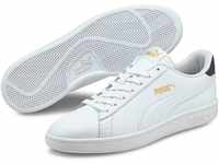 Sneaker PUMA "SMASH V2 L" Gr. 38,5, weiß (puma white, puma peacoat, team gold)