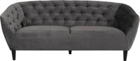ACTONA GROUP 3-Sitzer "Ria Couch, Sofa," Samtstoff, Massivholz-Beine,