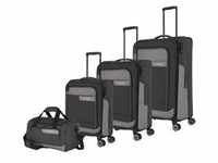 Trolleyset TRAVELITE "VIIA L/M/S, Reisetasche" grau (schiefer) Koffer-Sets Koffer