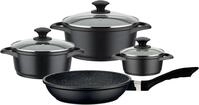 GSW Topf-Set "Gourmet Granit" Set, je 1 Kochtopf &Oslash; 16/20/24 cm, 1x Bratpfanne &Oslash; 24