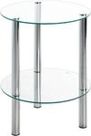HAKU Beistelltisch "Sofatisch, Wohnzimmertisch" 1 Stk. tlg. rund - aus Metall Silber