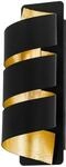 EGLO Wandleuchte "ELIZONDO Wandlampe, schwarz-gold, Metall, exkl. Leuchtmittel E14",
