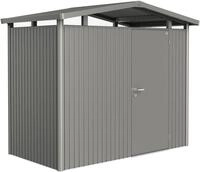 Biohort Ger&auml;tehaus "PANORAMA Gr. P1 quarzgrau-metallic mit Standardt&uuml;r" aus Metall