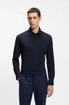 Businesshemd BOSS "HANK", Herren, Gr. 42, N-Gr, dunkelblau404, Web, Obermaterial: 75%