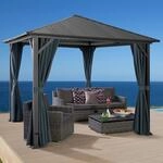 KONIFERA Pavillon "Samos" BxT: 300x300 cm, Stahlgestell, ohne Seitenteile