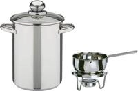 GSW Spargeltopf Set, 4 Stk. tlg. Edelstahl