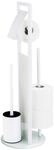 WENKO WC-Garnitur "Ravina" aus Edelstahl Sicherheitsglas Stand WC-Garnitur,