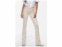 Bootcut-Jeans ONLY "ONLBLUSH MID FLARED DNM NOOS" Gr. S, Länge 30, beige (ecru)