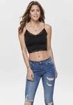 ONLY Spitzentop "ONLVICKY LACE SEAMLESS CROPPED TOP"