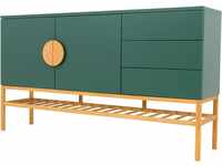 Sideboard TENZO "SCOOP" Sideboards Gr. B/H/T: 176 cm x 100 cm x 43 cm, 3, grün