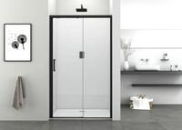 Sanotechnik Dusch-Schiebet&uuml;r "Elite Black" 98-102 cm Breite, Soft Close Patentiert