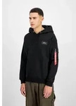 Hoodie ALPHA INDUSTRIES "Backprint Hoodie Camo Print", Herren, Gr. S, schwarz